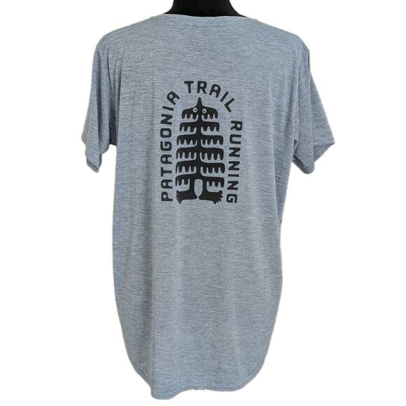 Patagonia Women’s XL Trail Running T-Shirt Blue Capilene Cool Daily Performance - Picture 3 of 12